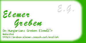 elemer greben business card